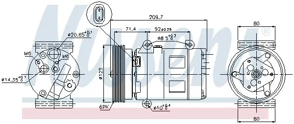 Handler.Part Compressor, air conditioning NISSENS 89072 11