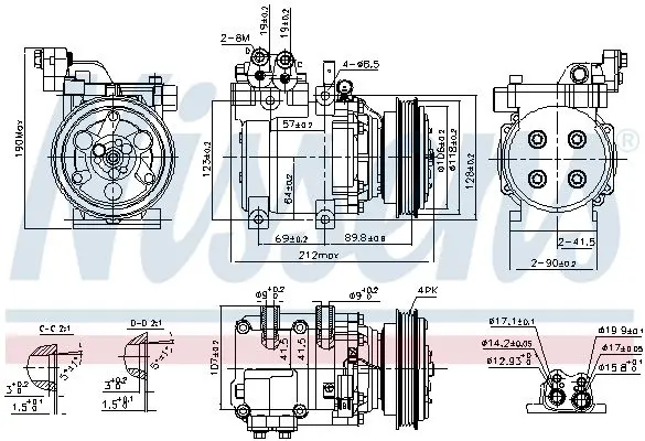 Handler.Part Compressor, air conditioning NISSENS 89082 7