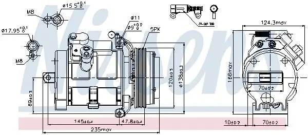 Handler.Part Compressor, air conditioning NISSENS 89081 5