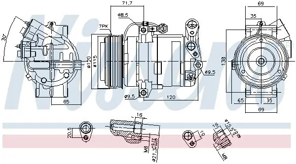 Handler.Part Compressor, air conditioning NISSENS 890910 6