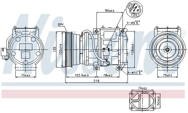 Handler.Part Compressor, air conditioning NISSENS 89098 5