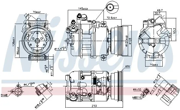 Handler.Part Compressor, air conditioning NISSENS 89112 6