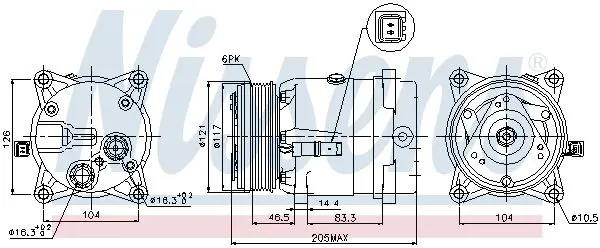 Handler.Part Compressor, air conditioning NISSENS 89122 5