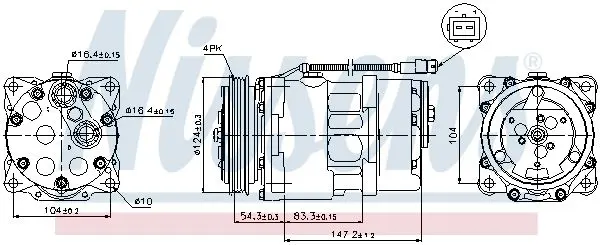 Handler.Part Compressor, air conditioning NISSENS 89145 5