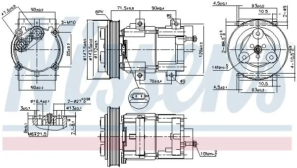 Handler.Part Compressor, air conditioning NISSENS 89190 7