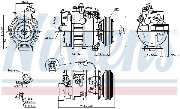 Handler.Part Compressor, air conditioning NISSENS 89208 5