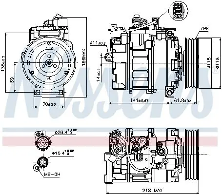 Handler.Part Compressor, air conditioning NISSENS 89210 5