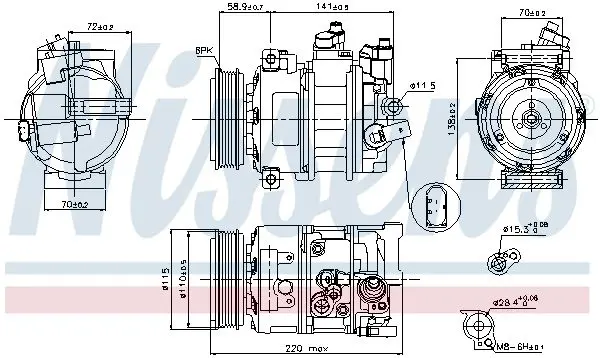 Handler.Part Compressor, air conditioning NISSENS 89211 11