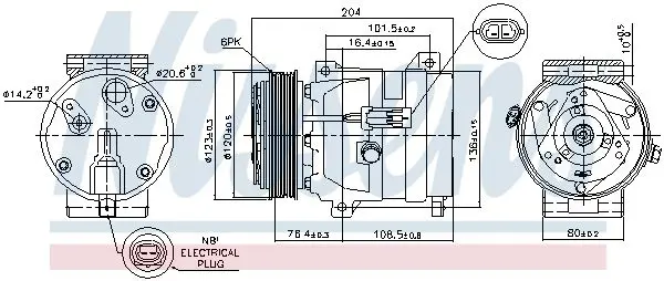 Handler.Part Compressor, air conditioning NISSENS 89217 5