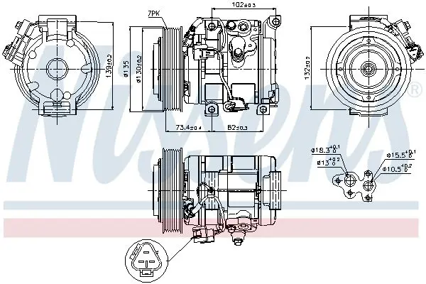 Handler.Part Compressor, air conditioning NISSENS 89250 6