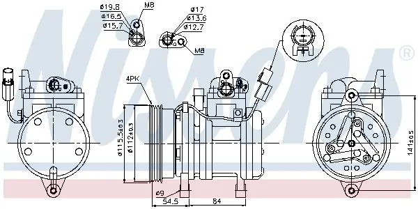 Handler.Part Compressor, air conditioning NISSENS 89255 7