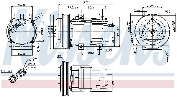 Handler.Part Compressor, air conditioning NISSENS 89262 5