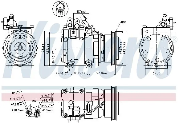 Handler.Part Compressor, air conditioning NISSENS 89264 5