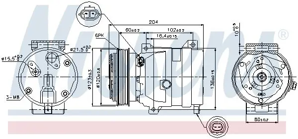 Handler.Part Compressor, air conditioning NISSENS 89291 8