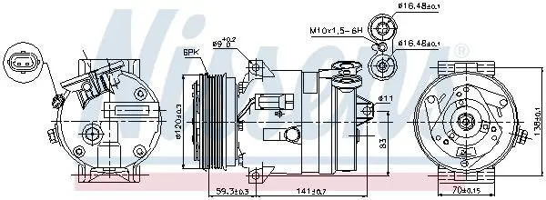 Handler.Part Compressor, air conditioning NISSENS 89284 5