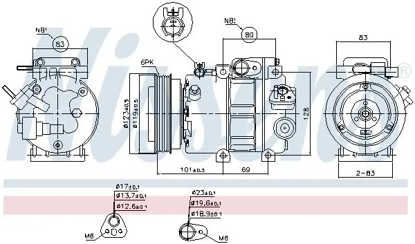 Handler.Part Compressor, air conditioning NISSENS 89293 5