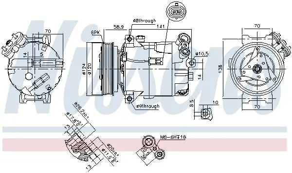 Handler.Part Compressor, air conditioning NISSENS 89343 5