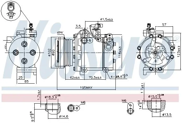 Handler.Part Compressor, air conditioning NISSENS 89349 7