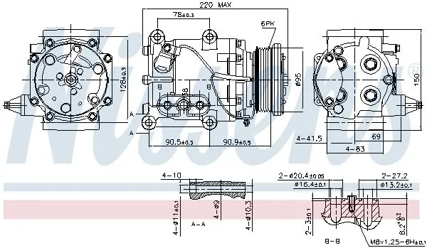 Handler.Part Compressor, air conditioning NISSENS 89365 6