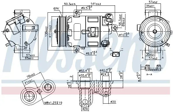 Handler.Part Compressor, air conditioning NISSENS 89400 6