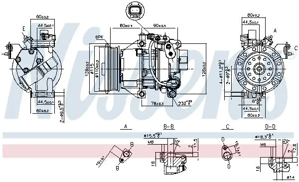 Handler.Part Compressor, air conditioning NISSENS 89554 7