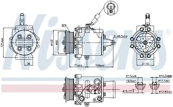 Handler.Part Compressor, air conditioning NISSENS 89591 5