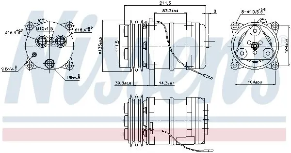 Handler.Part Compressor, air conditioning NISSENS 899914 5