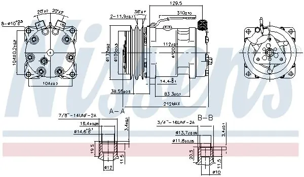 Handler.Part Compressor, air conditioning NISSENS 89813 6