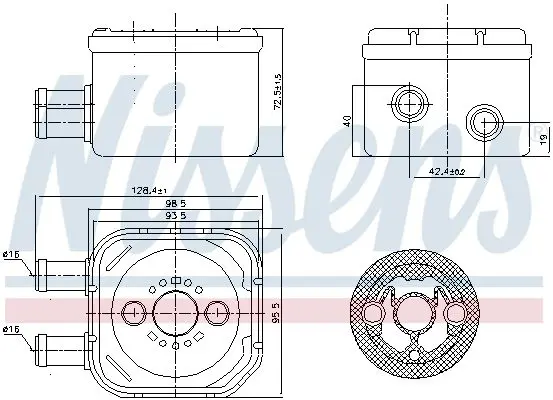 Handler.Part Oil cooler, engine oil NISSENS 90652 5