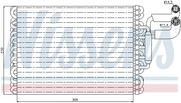 Handler.Part Evaporator, air conditioning NISSENS 92059 5