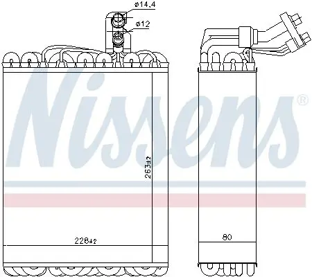 Handler.Part Evaporator, air conditioning NISSENS 92135 6