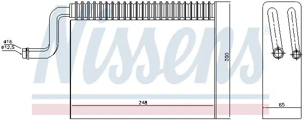 Handler.Part Evaporator, air conditioning NISSENS 92150 5