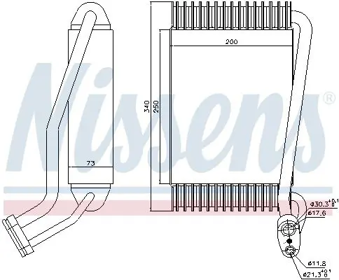 Handler.Part Evaporator, air conditioning NISSENS 92144 5