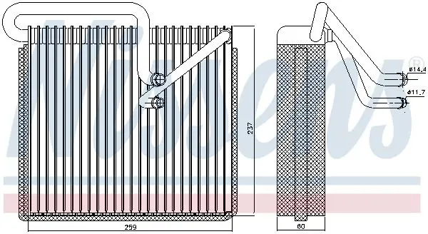 Handler.Part Evaporator, air conditioning NISSENS 92190 5