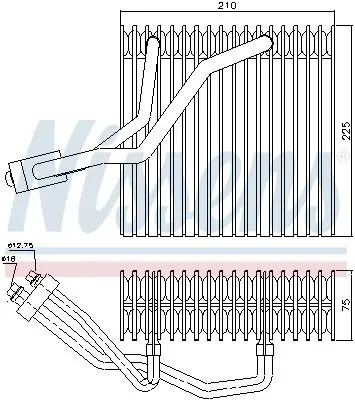 Handler.Part Evaporator, air conditioning NISSENS 92176 6