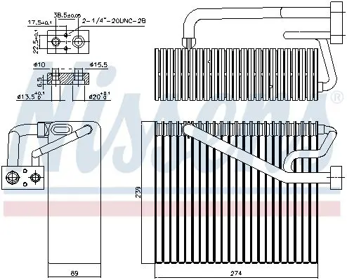 Handler.Part Evaporator, air conditioning NISSENS 92211 6