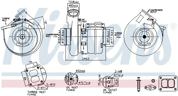 Handler.Part Charger, charging (supercharged/turbocharged) NISSENS 93338 6