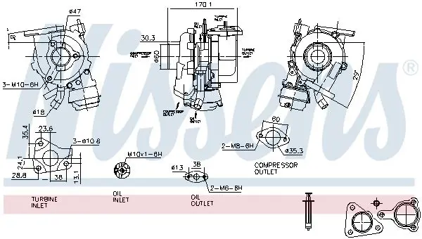 Handler.Part Charger, charging (supercharged/turbocharged) NISSENS 93425 6