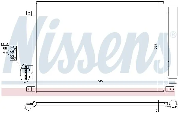 Handler.Part Condenser, air conditioning NISSENS 940280 7