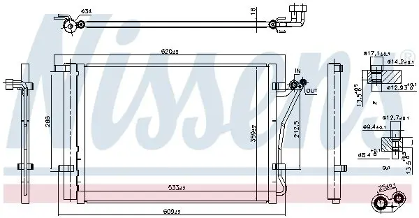 Handler.Part Condenser, air conditioning NISSENS 941144 7