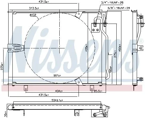 Handler.Part Condenser, air conditioning NISSENS 94158 3