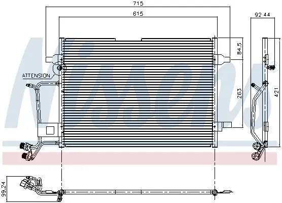 Handler.Part Condenser, air conditioning NISSENS 94207 6