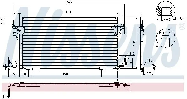 Handler.Part Condenser, air conditioning NISSENS 94218 7