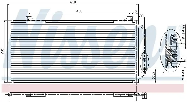 Handler.Part Condenser, air conditioning NISSENS 94255 7