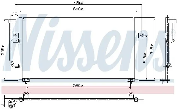 Handler.Part Condenser, air conditioning NISSENS 94306 7