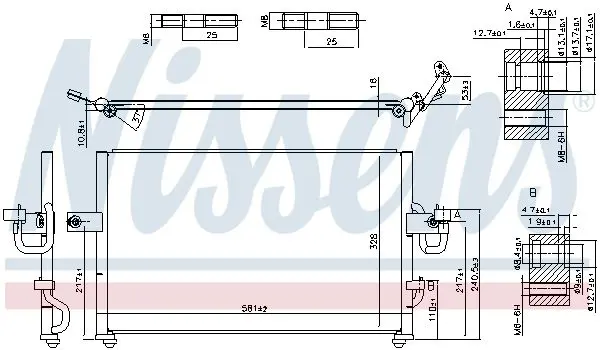 Handler.Part Condenser, air conditioning NISSENS 94395 7