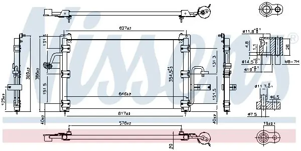 Handler.Part Condenser, air conditioning NISSENS 94414 7