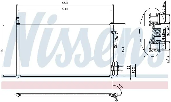 Handler.Part Condenser, air conditioning NISSENS 94432 7