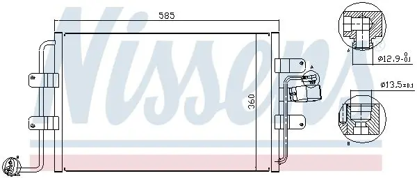 Handler.Part Condenser, air conditioning NISSENS 94538 2