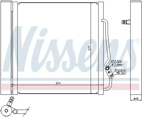 Handler.Part Condenser, air conditioning NISSENS 94543 7